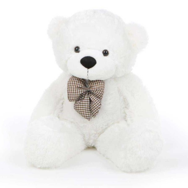 2 Feet White Teddy Bear with a Bow